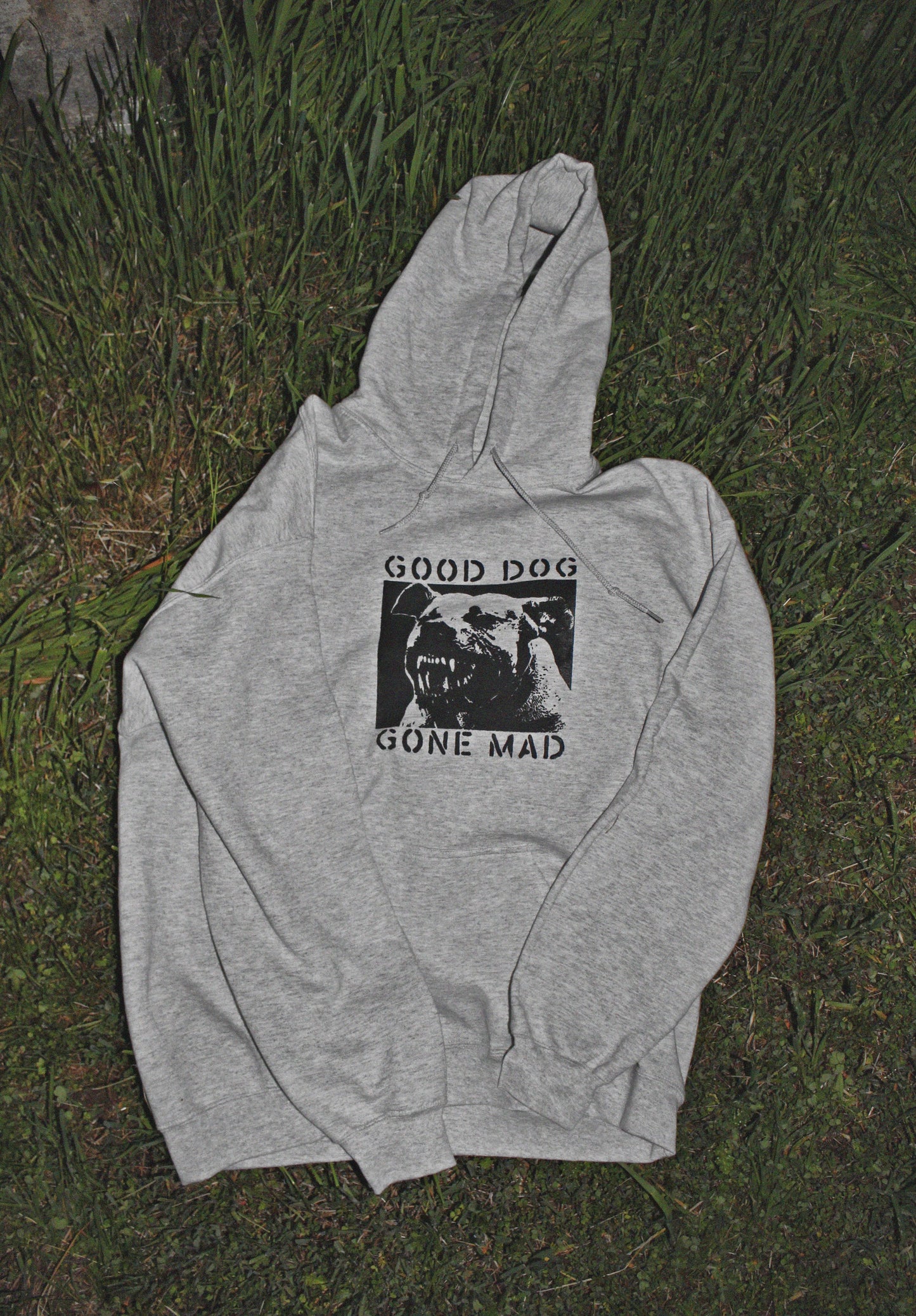 "Good Dog Gone Mad" Gray Hoodie