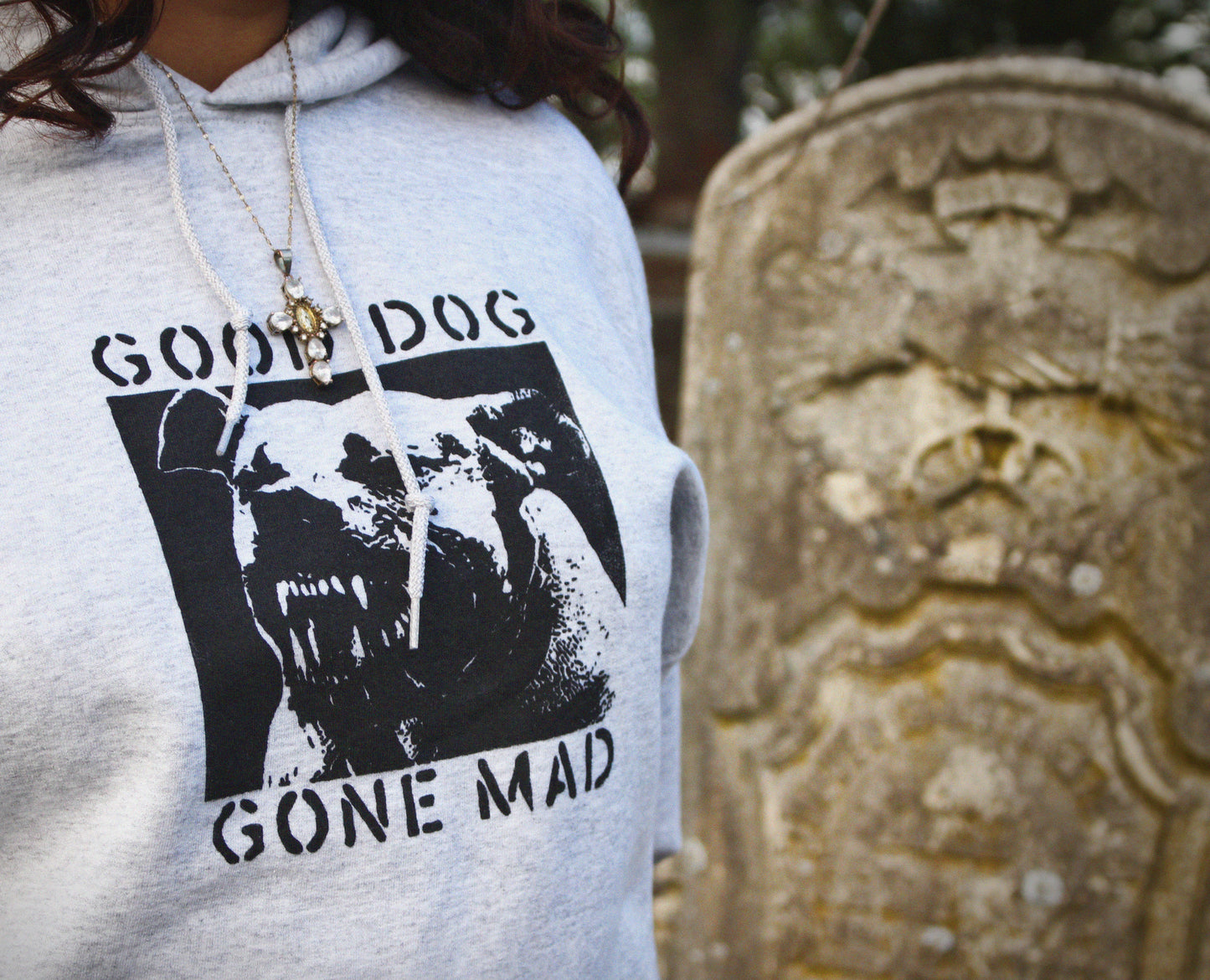 "Good Dog Gone Mad" Gray Hoodie