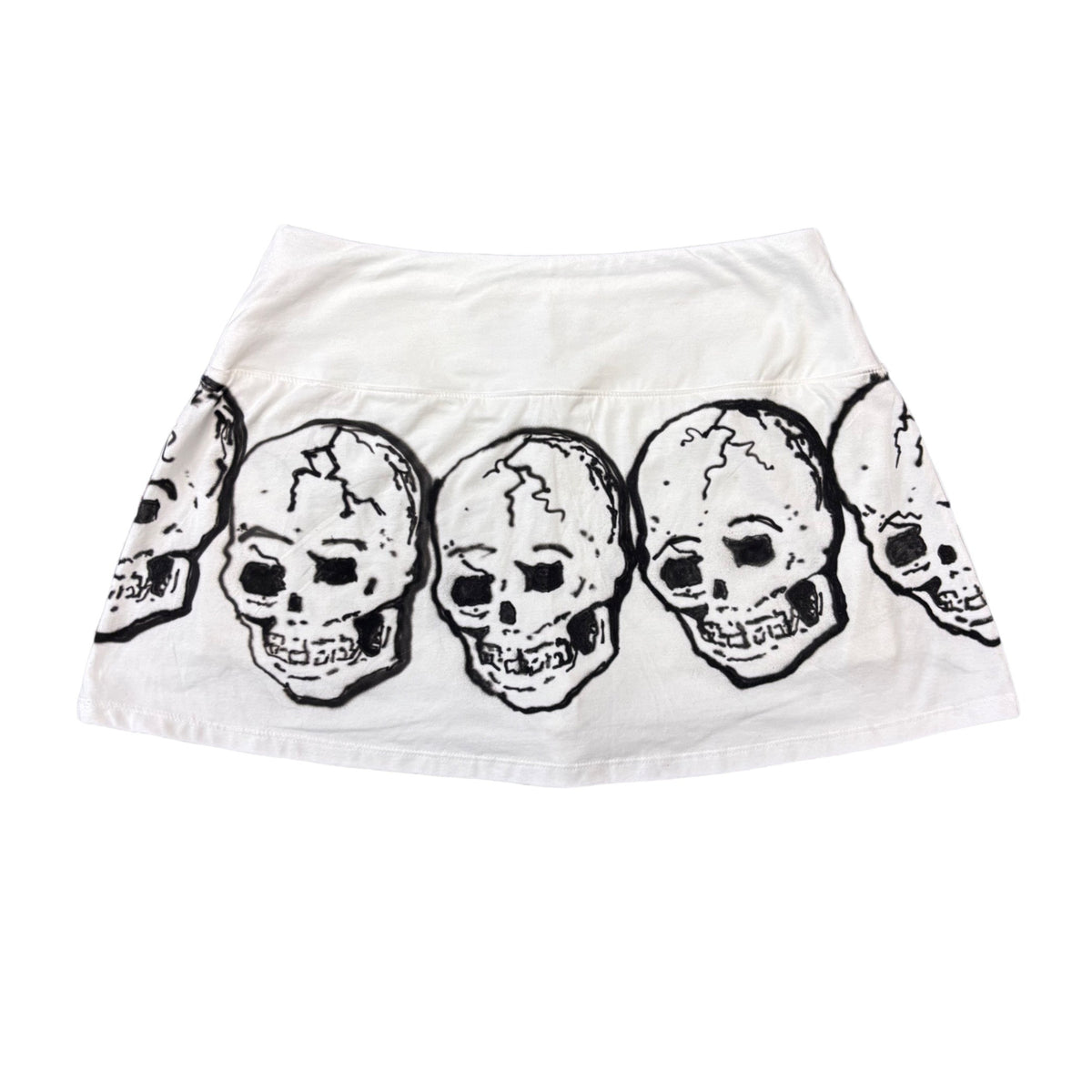 "Skully" Airbrush Skirt